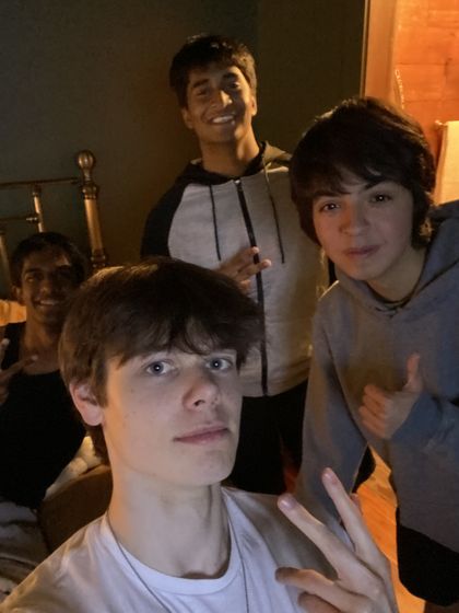 group selfie with friends